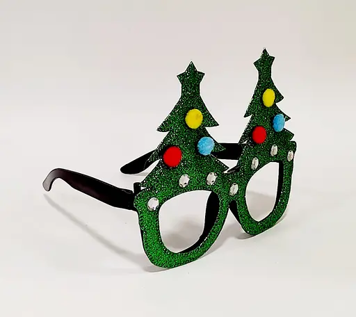 Окуляри новорічні N1-1 з блискітками Зелёный - фото 3