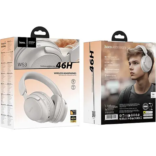 Навушники Hoco W53 Tone Gray (6942007646598) [143151] - фото 3