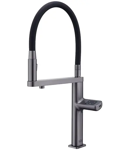 Cмеситель для кухни сенсорный на две воды графитовый Nett AG-43 Графит - фото 1