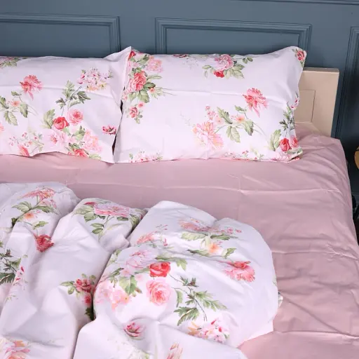 Комплект постільної білизни MirSon Сатин Spring Flower 160х220 см (2200011121987) - фото 3