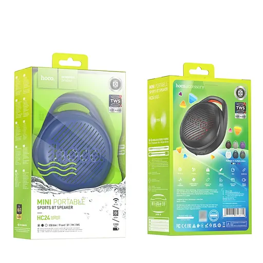 Портативна bluetooth колонка Hoco HC24 TWS синій - фото 4