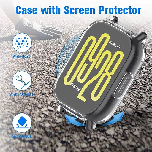 Защитный чехол Tamister для смарт-часов Redmi Watch 5 Active/Lite прозрачный - фото 9