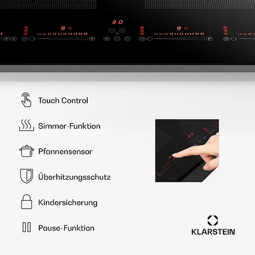 Індукційна варильна поверхня Klarstein Masterzone 90 Slim Flex (10045796) - фото 3