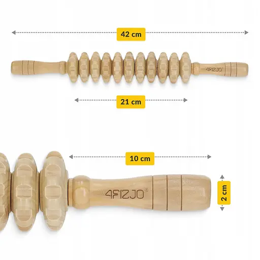 Массажер для тела 4FIZJO ручной, деревянный 4FJ0645 (P-5905973400244) - фото 10