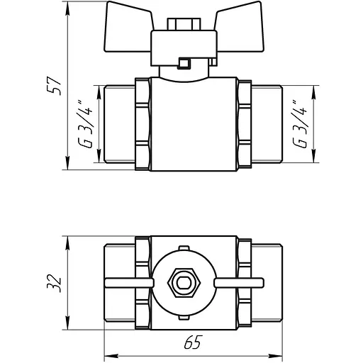 Кран кульовий прямий Q Professional 3/4″ ЗЗ КБ PN40 Q153 - фото 6