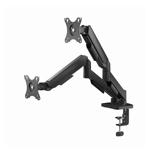 Кронштейн настільний для 2 моніторів Gembird MADA2U01 USB 17-32 дюйми Black - фото 2