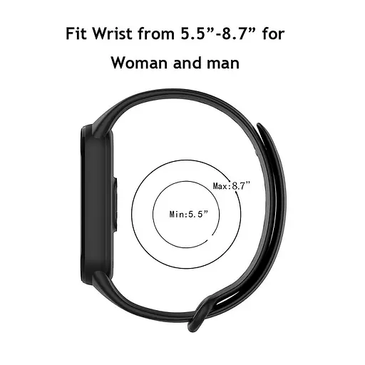 Ремінець для фітнес-браслета Lemfo для Xiaomi Mi Band 5 і 6 білий - фото 7