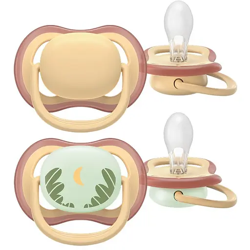 Пустышка Philips Avent Ultra Air 6-18 мес. 2 шт. бежевая (SCF087/18)