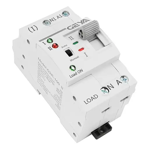 Автомат введення резерву з автоматичним та ручним перемиканням Geya G2R-25, 2 полюси, 25 Ампера, DIN (101062) - фото 4