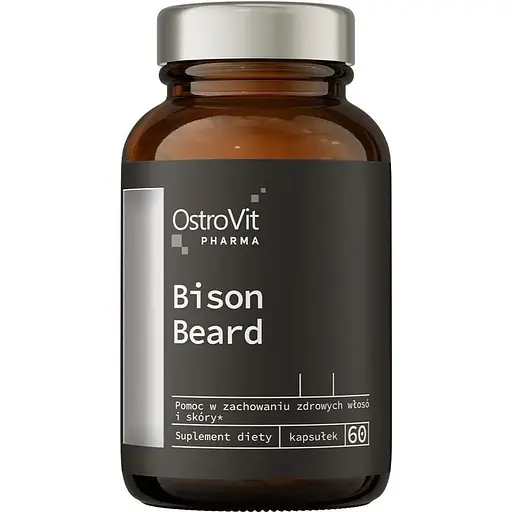Вітаміни та мінерали OstroVit Pharma Bison Beard, 60 капсул для підтримки шкіри, волосся та нігтів