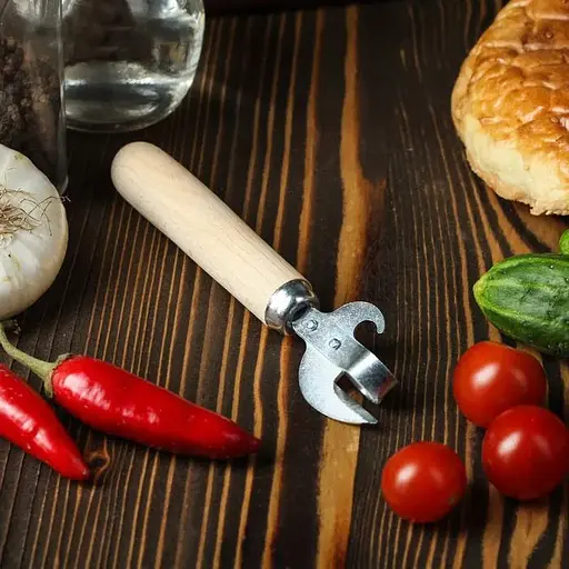 Открывачка открывалка открывашка нож консервный с деревянной ручкой 16 см, Kitchette 82081 - фото 7