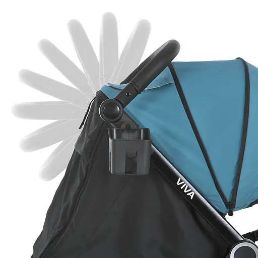 Детская прогулочная коляска-книга Bambi M 5723 Viva Pine blue Голубая - фото 8