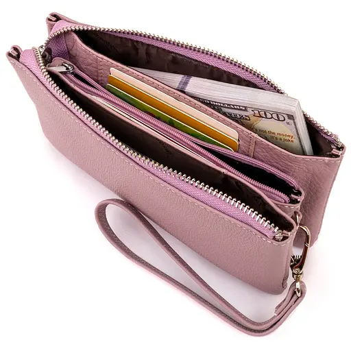 Женский кожаный кошелек-клатч ST Leather 19.2х10х2 см acs0015944 - фото 3