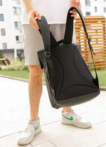 Мужской рюкзак Sambag RollTop LSHm черный 43 х 31 х 14 см (24211001m) - фото 10