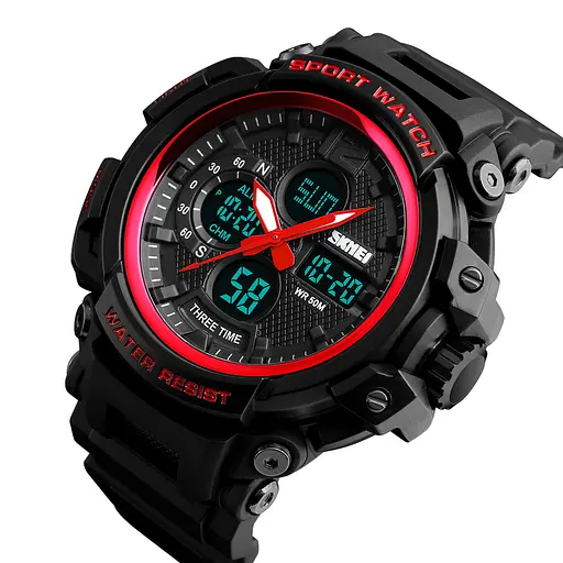 Наручные часы мужские 1343 (1343RD) Black-Red Skmei acs0030802 - фото 2