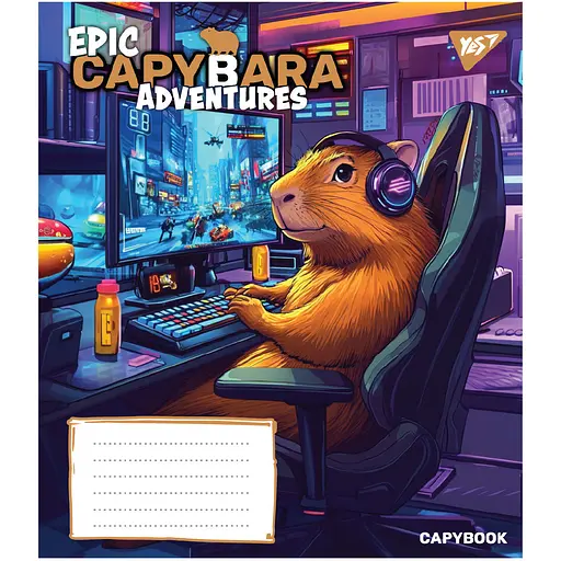 Набір зошитів Yes Epic Capybara А5 24 аркуші у лінію 20 шт. (767797) - фото 6