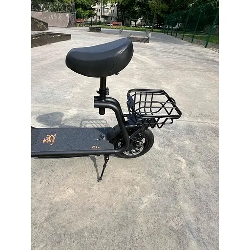 Электросамокат с сиденьем Kugoo C1+ PLUS (1000W 18Ah) Черный - фото 5