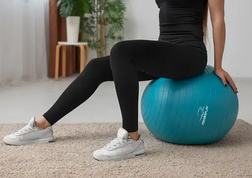 М'яч для фітнесу (фітбол) PowerPlay 4001 Ø65 cm Gymball М'ятний + помпа (PP_4001_65_Mint) - фото 6