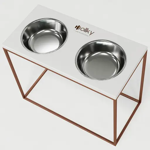 Hollky Base XL40 — миски на підставці для великих собак (2 × 1,8 л, висота 40 см) - фото 8