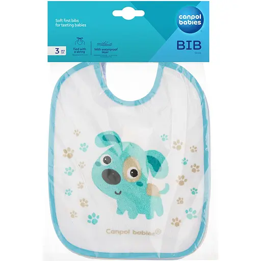 Бавовняно-цератковий слинявчики Canpol Babies 3 шт.