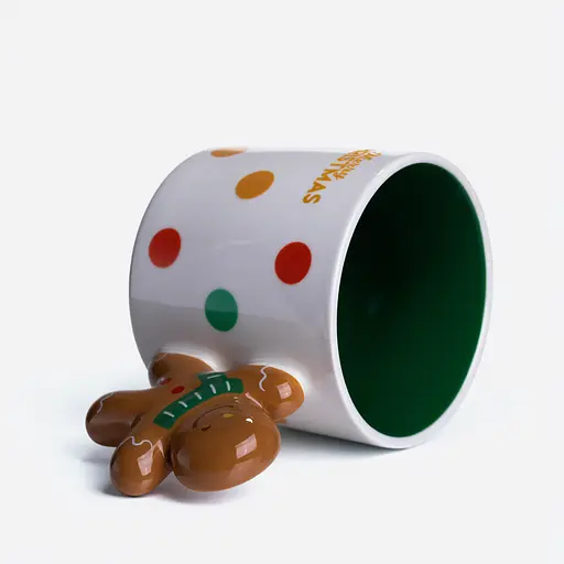 Чашка фарфоровая новогодняя Marry Christmas 350 мл Различные цвета Yiwu FM-CS-51WGR - фото 3