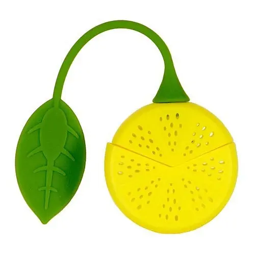 Заварник ситечко для заваривания для чая силиконовый в виде фруктов Лимон, Kitchen Master Красный 84707 - фото 1