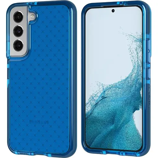 Оригинальный противоударный силиконовый чехол Tech21 Evo Check для Samsung Galaxy S21 FE 5G (6.4 ) Blue - фото 5