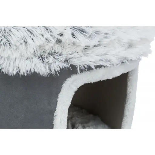 Когтеточка-домик Trixie Harvey для кошек сизаль/плюш серая 50х118 см [CD] - фото 4