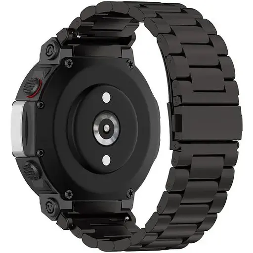 Ремешок DK для Xiaomi Amazfit T-Rex 2 (A2169) Metal Fitlink Steel Band (black) - фото 3