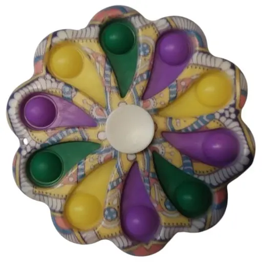 Іграшка Симпл Дімпл різнокольоровий антистрес 10 пупирок спінер - фото 1