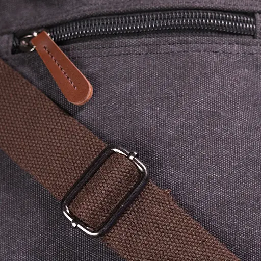 Стильна чоловіча сумка із щільного текстилю 21х24х9 см Vintage 21х24х9 см 000221887 - фото 9