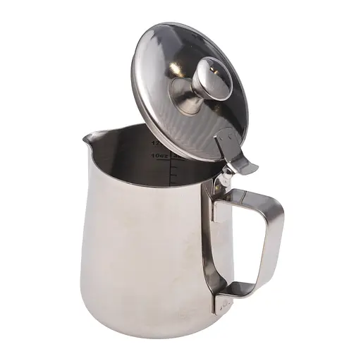 Молочник із нержавіючої сталі з кришкою KM 4385 – 350 мл, Kamille Сріблястий 87475 - фото 3