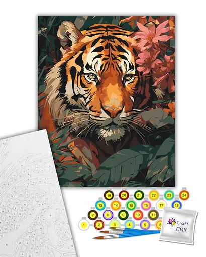 Набор для росписи ArtCraft Хищник в кустах 40 x 50 см (11706-AC) - фото 2