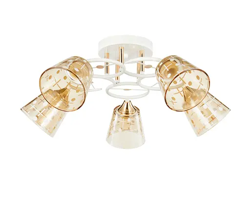 Люстра декоративная VALESO V 6118-5 WH+FG