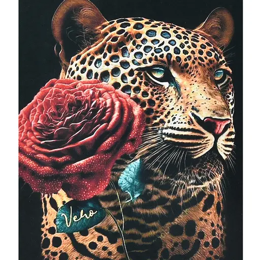Алмазная мозаика Strateg ПРЕМИУМ Романтический гепард размером 40х50 см (SK88143) - фото 1