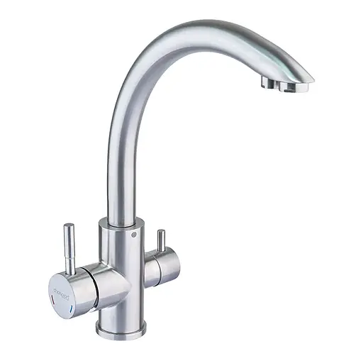 Змішувач для кухні на дві води Champion SUS-021 нержавіюча сталь CH0330 Нержавіюча сталь - фото 1