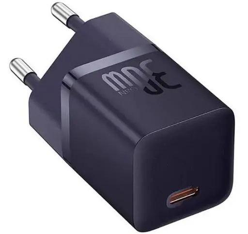 Зарядний пристрій для Baseus GaN5 FC mini 1C 30 W (CCGN070705) фіолетовий - фото 3