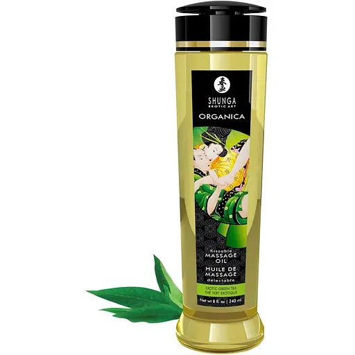 Масажна олія Shunga Organica Exotic зелений чай, 240 мл - фото 2