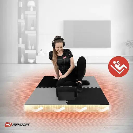 Мат-пазл Hop-Sport EVA 2см HS-A020PM - 4 частей черно-серый - фото 8