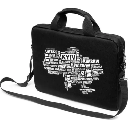 Сумка для ноутбука Vinga 14" NB1402 Black, White Print (NB1402UWBK) - фото 1