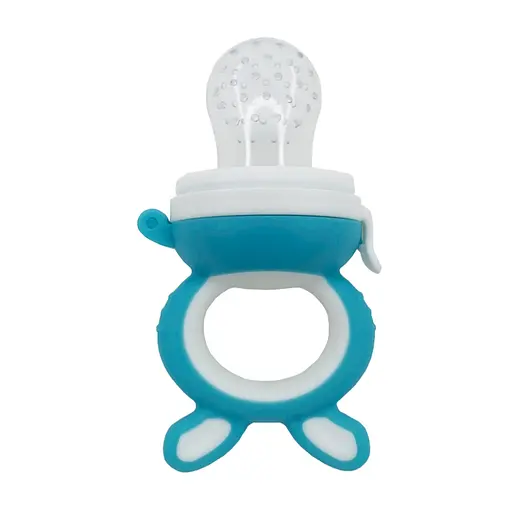 Ниблер для прикорма младенцев "Зайчик" MGZ-0002(Blue) прорезиненная ручка - фото 2