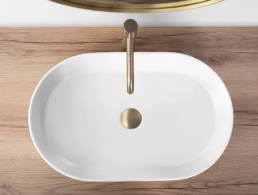 Умивальник Rea Nadia 60 white matt накладний REA-U9657, Білий матовий - фото 3