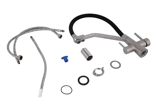 Змішувач для кухні Lidz Aria 020F3 з гнучким виливом з підключенням для питної води LDARI020F3BNK37647 - фото 7