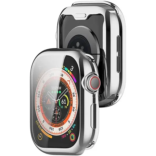 Чехол-накладка DK для Apple Watch 46mm (Series 10) Silicone Face Case (silver) - фото 2