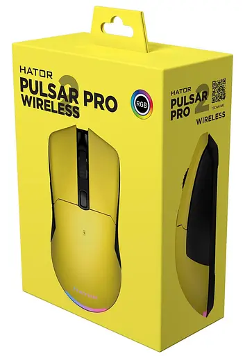Беспроводная мышь HATOR Pulsar 2 PRO Wireless Yellow (HTM-532) Б/у - фото 7