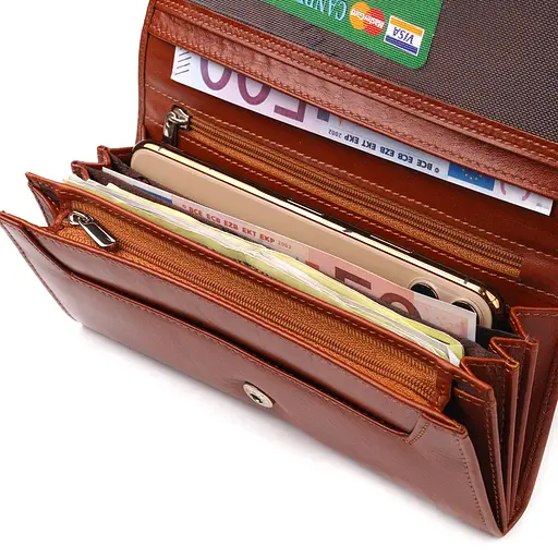 Женский кожаный кошелек Canpellini 19.2х10.2х2.5 см acs0025084 - фото 4