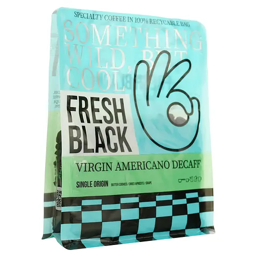  Кава в зернах без кофеїну Fresh Black Virgin Americano 200 г   - фото 3