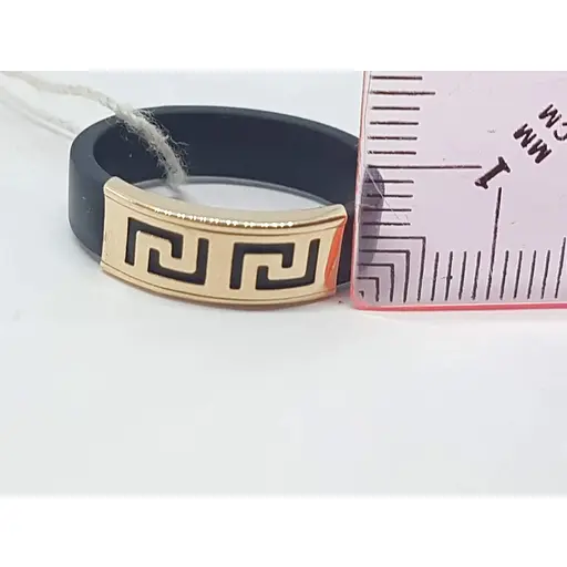 Кольцо из каучука Tango с золотой вставкой. 900619 16,5 - фото 5