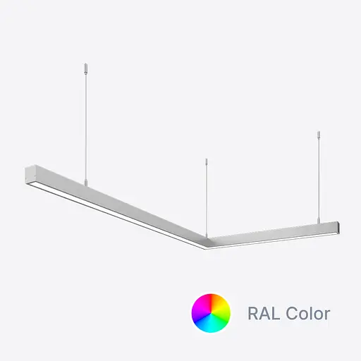 Світлодіодний світильник X-LED 80ВТ L-подібний ral (1000*620*43) LSNL-80c - фото 1