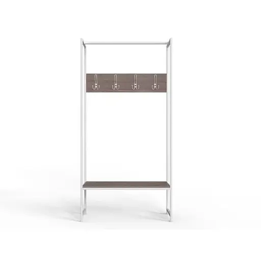 Вішалка модульна підлогова Ferrum-decor Треліс 12 180x90x38 білий ДСП Дуб Сонома Трюфель 16мм (FRD-104317)